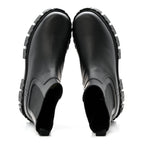 Fendi Calfskin Rubber Fendi Force Chelsea Boots 42 Black