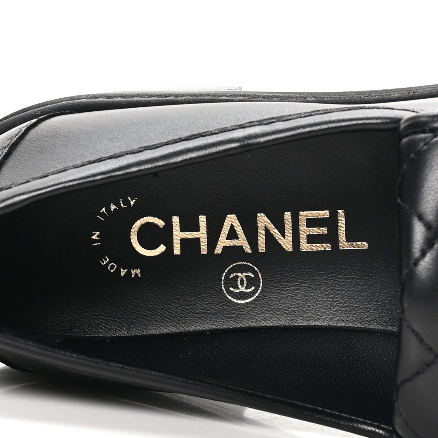 Chanel Lambskin Quilted CC Turnlock Loafers 35.5 Black