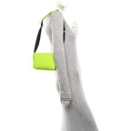 Balenciaga Grained Calfskin Embossed Car Camera Bag Yellow Fluo Black