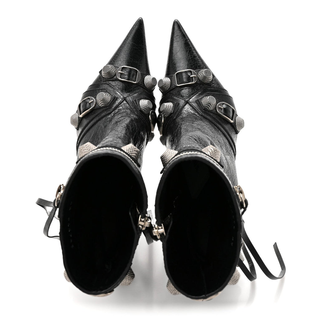 Balenciaga Agneau Arena Cagole 90mm Ankle Boots 37 Black