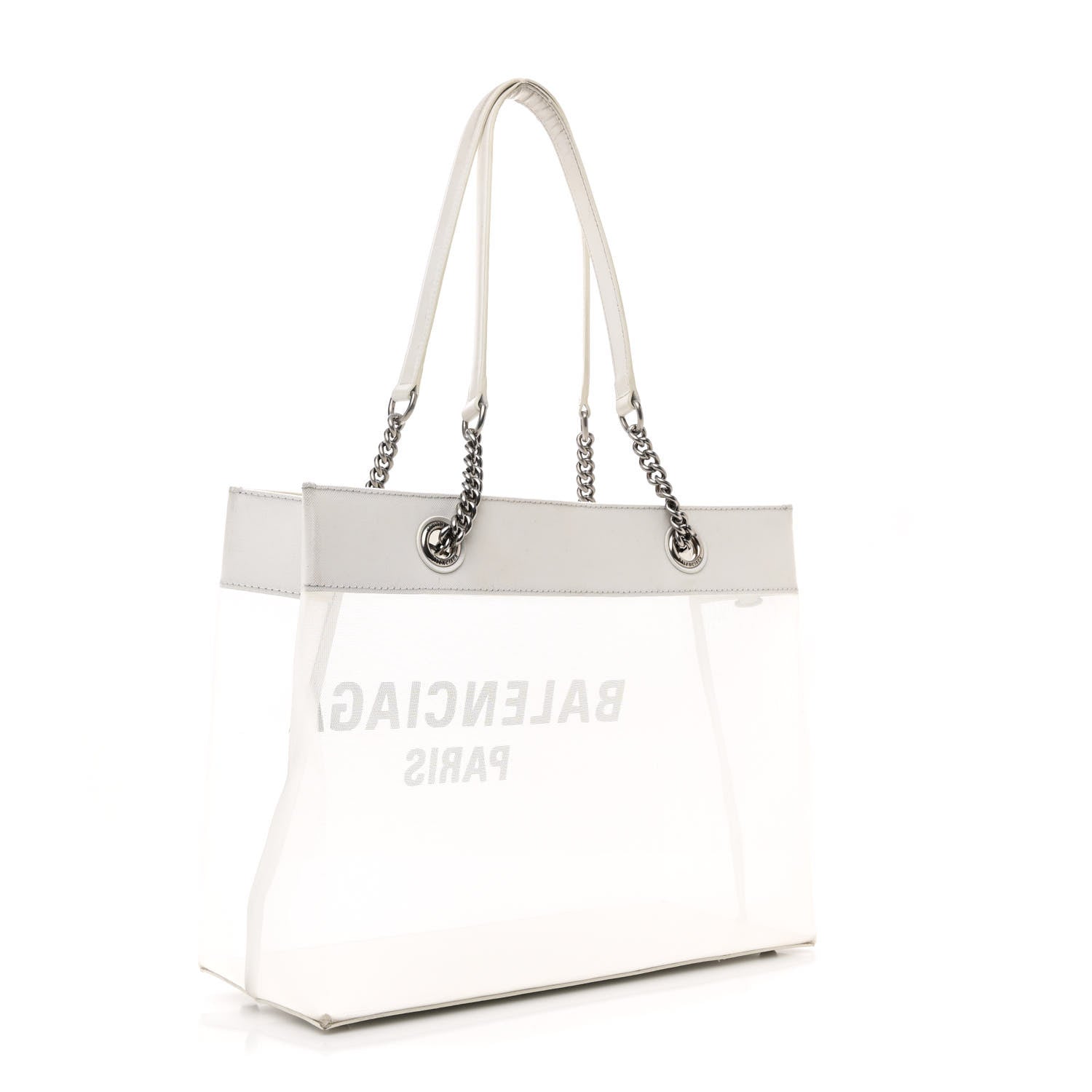 Balenciaga Mesh Large Duty Free Tote White