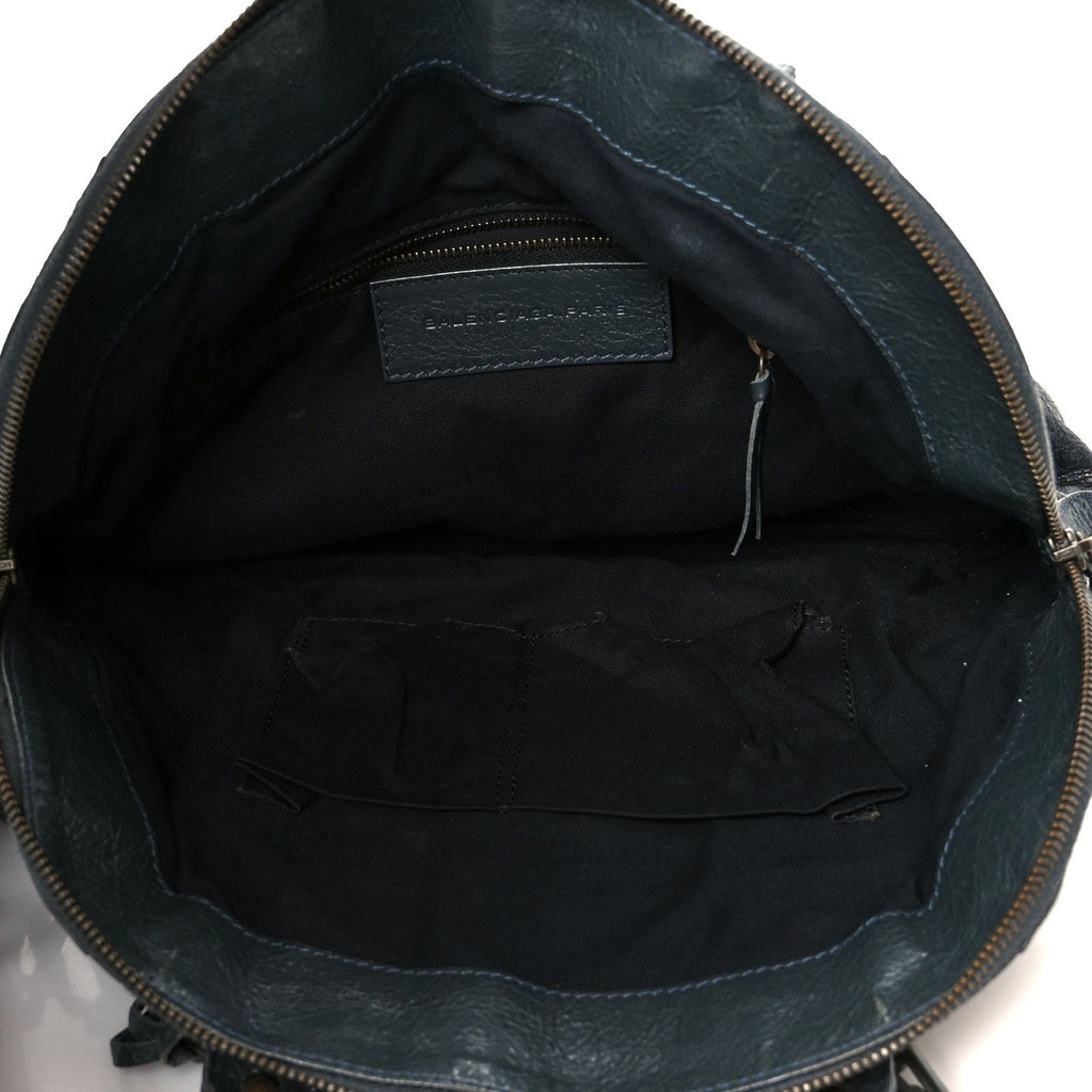 Balenciaga Agneau Classic Hardware Bowling Bag Anthracite