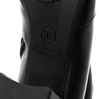 Chanel Stretch Lambskin Cap Toe CC Short Boots 37 Black