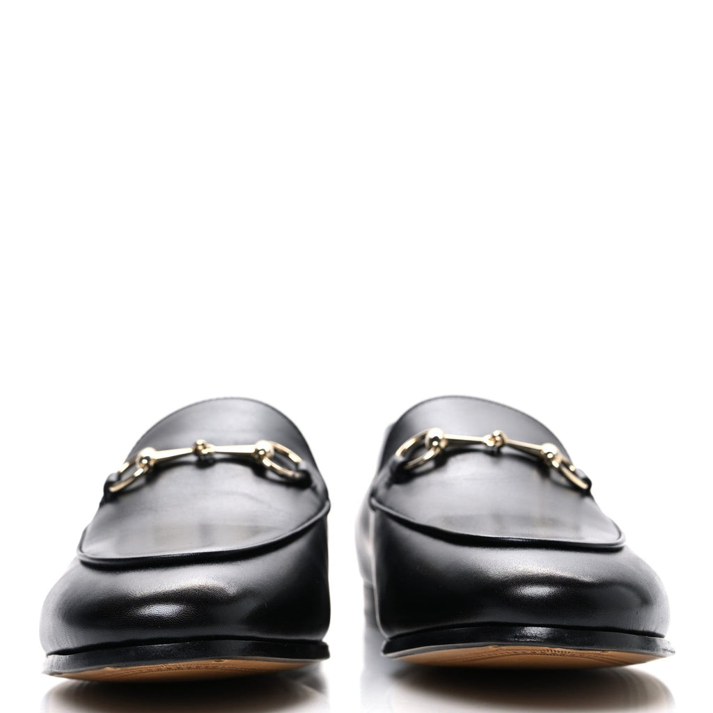 Gucci Calfskin Womens Jordaan Loafers 41 Black