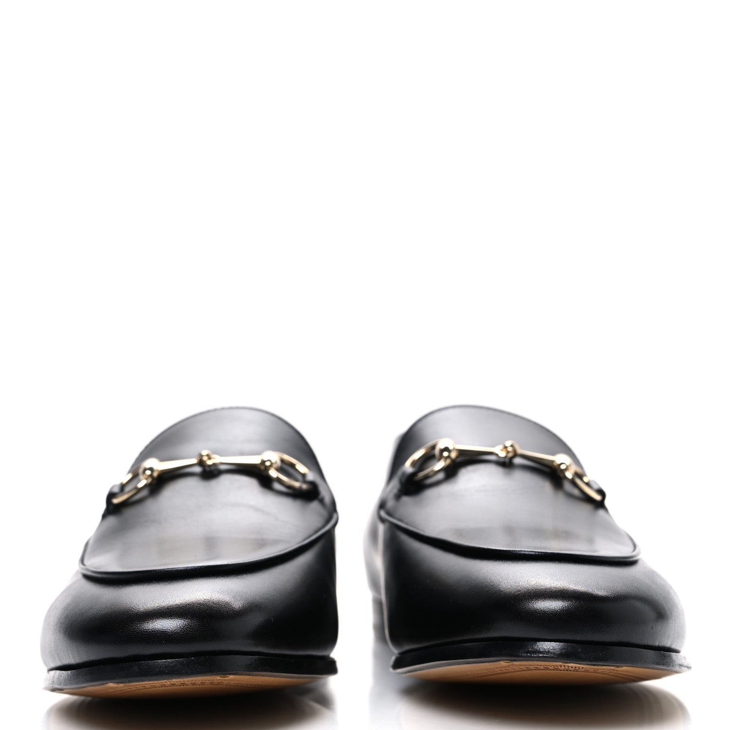 Gucci Calfskin Womens Jordaan Loafers 41 Black