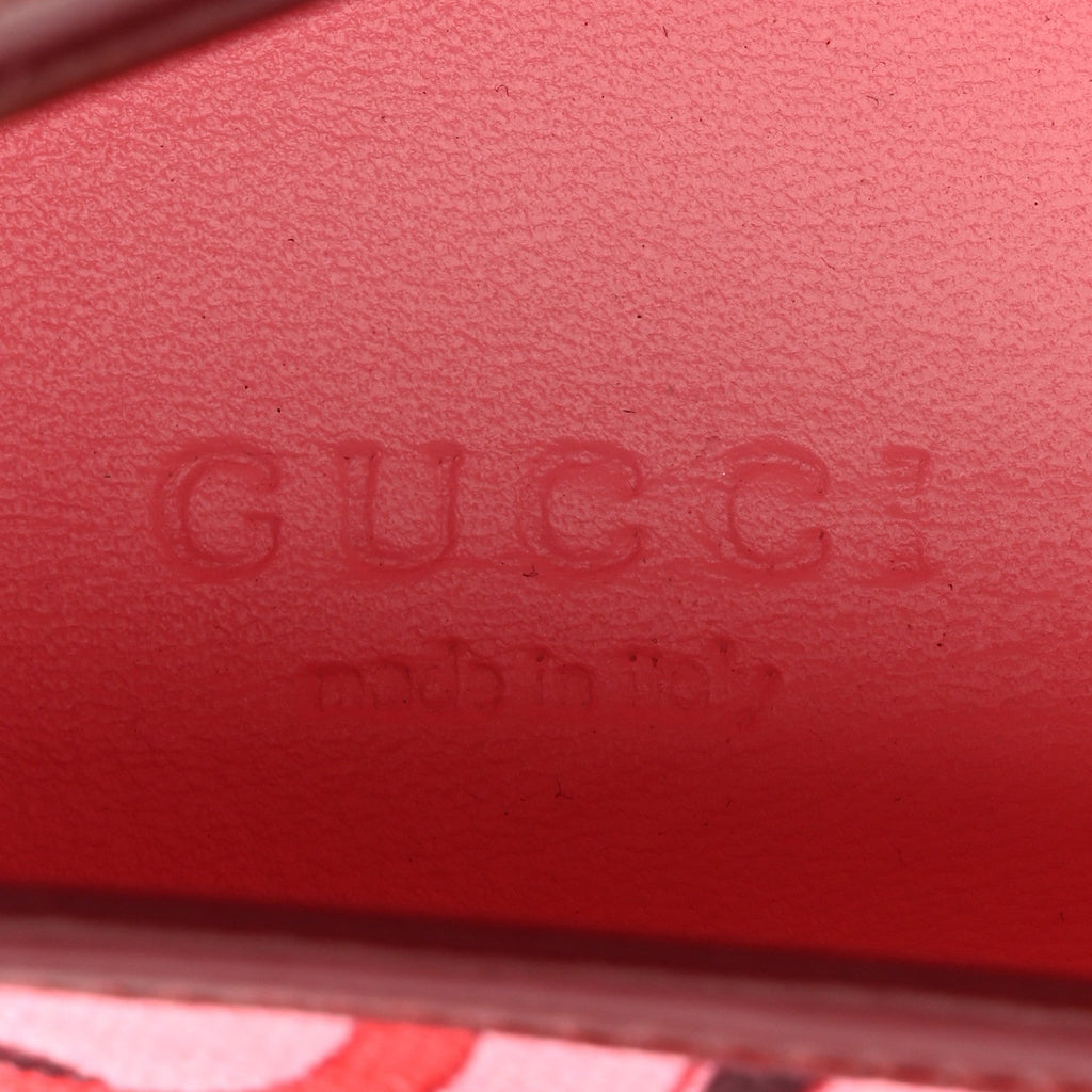 Gucci Betis Glamour Canvas Horsebit Print Womens Jordaan Loafers 39.5 Pink Rosso Ancora