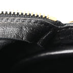 Loewe Lambskin Pleated Bracelet Pouch Shoulder Bag Black