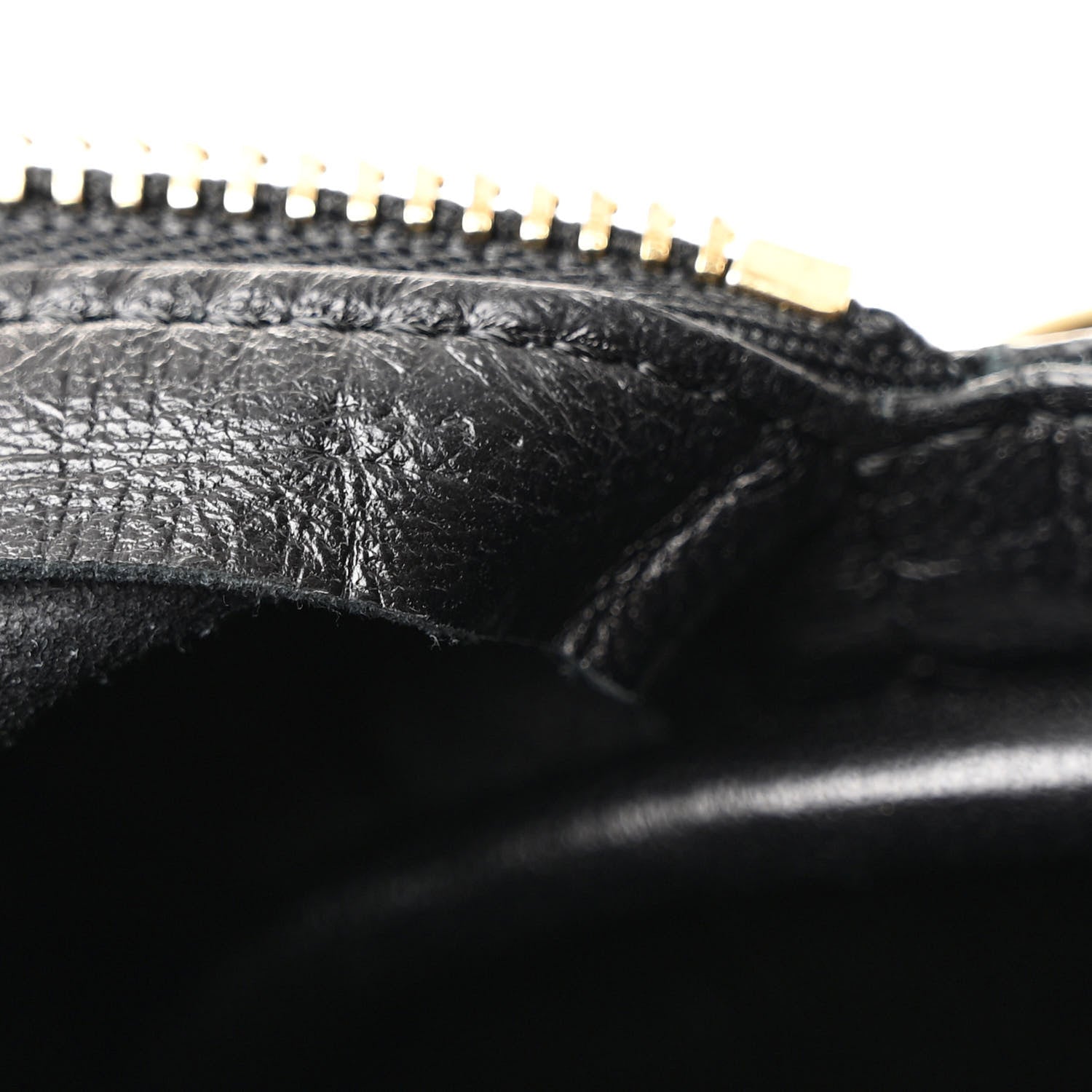 Loewe Lambskin Pleated Bracelet Pouch Shoulder Bag Black