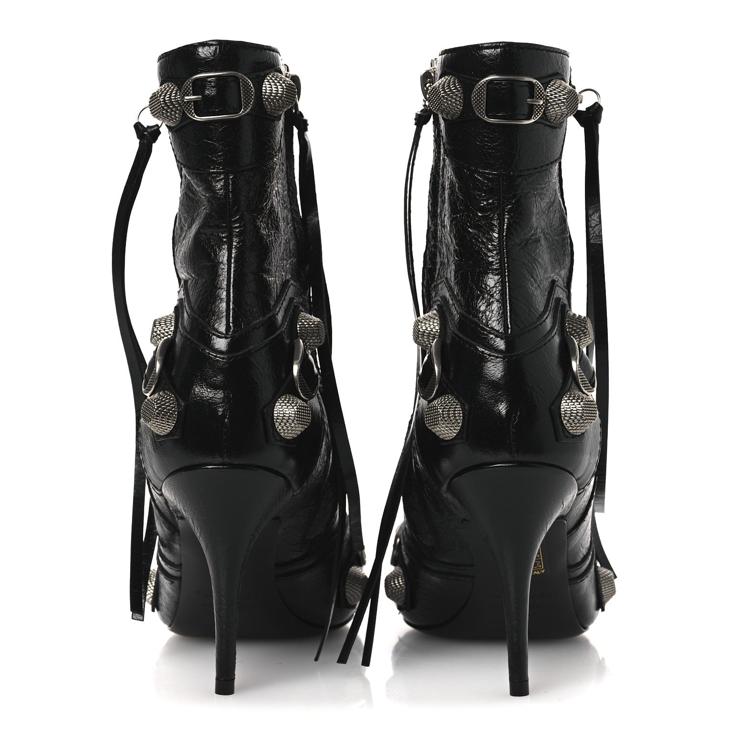 Balenciaga Agneau Arena Cagole 90mm Ankle Boots 39 Black