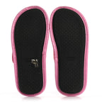 Balenciaga Calfskin Logo Crocodile Embossed Slides 40 Fuxia