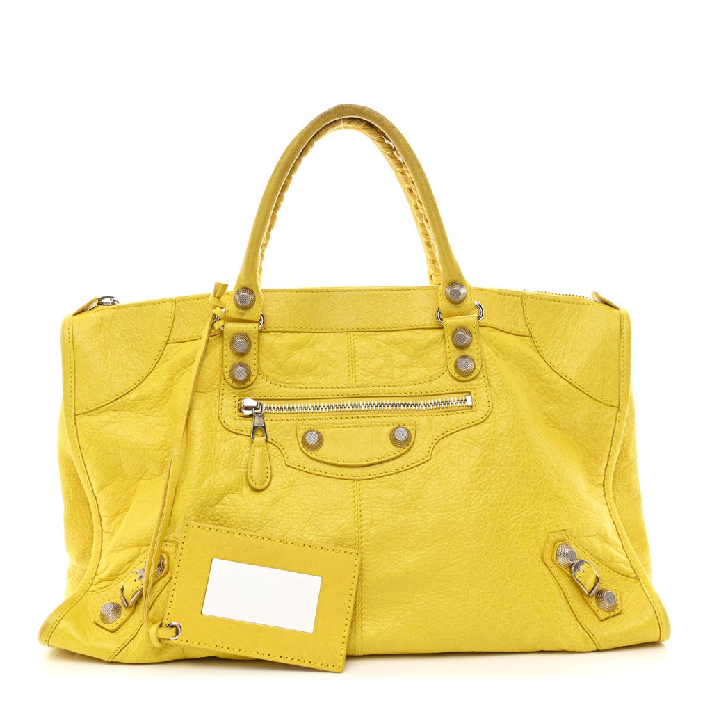 Balenciaga Agneau Giant 21 Silver Hardware Work Curry