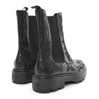 Miu Miu Calfskin Flame Chelsea Boots 41  Black