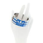 Gucci X ADIDAS Metal Enamel Cuff Bracelet S Silver Blue