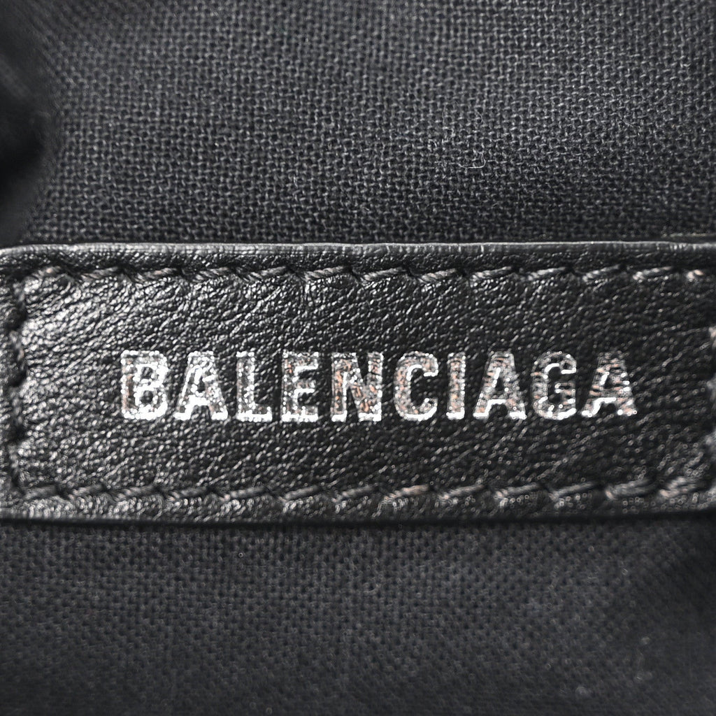 Balenciaga Bleached Denim BB Monogram Le Cagole Shoulder Bag XS Blue