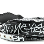 Balenciaga Agneau Arena Graffiti Le Cagole Shoulder Bag XS Black