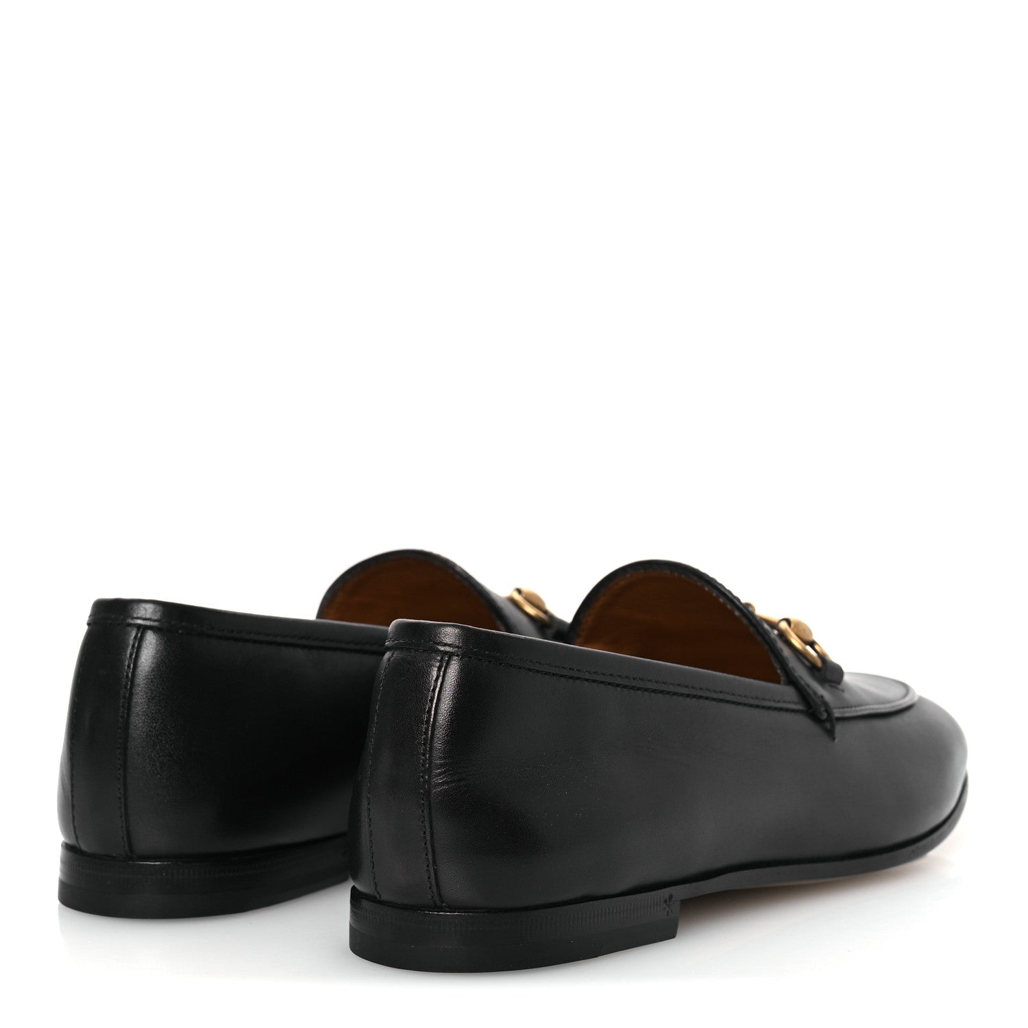Gucci Calfskin Womens Jordaan Loafers 35.5 Black