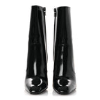Saint Laurent Vitello Marilyn Auteuil 105 Ankle Zip Boots 37.5 Black