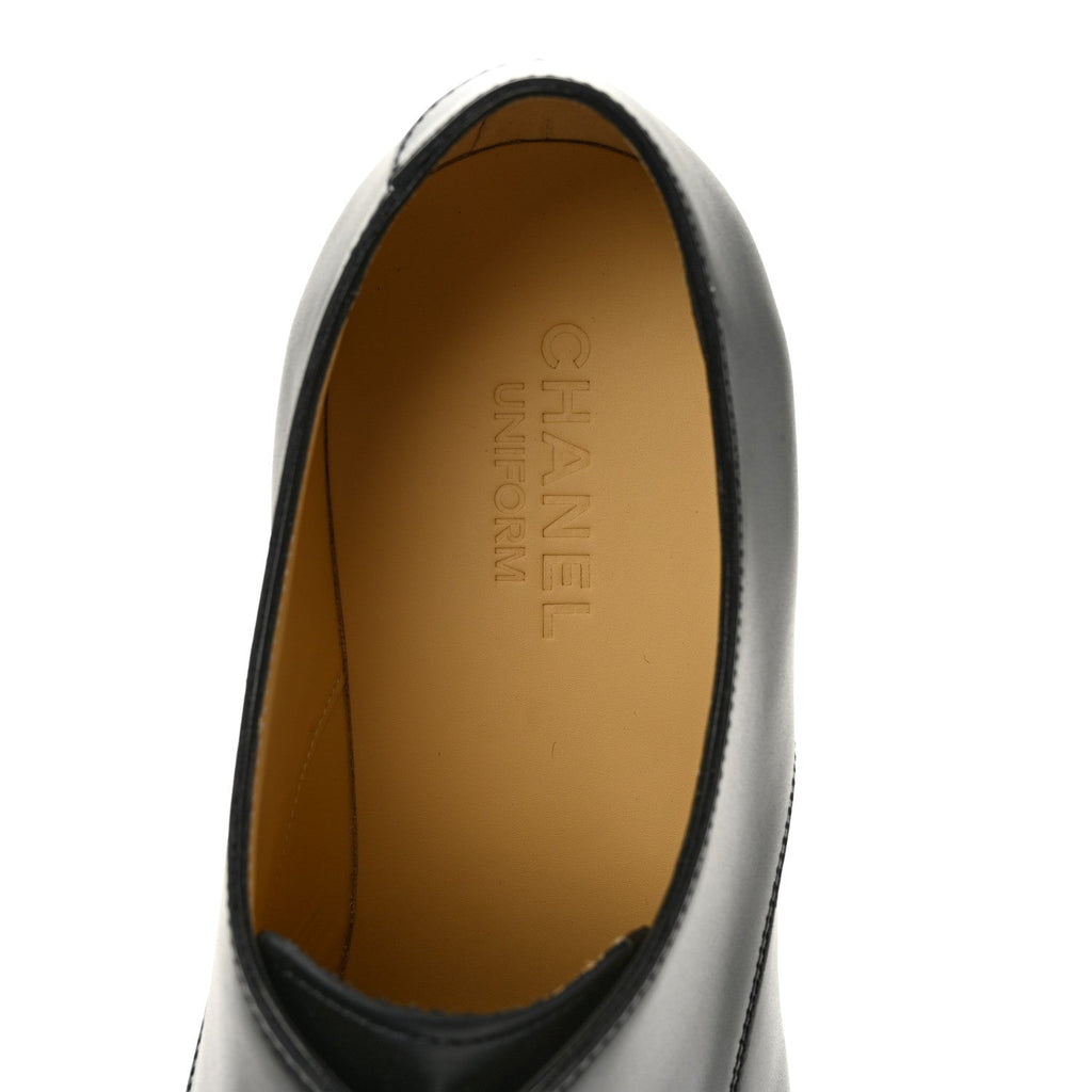 Chanel Smooth Calfskin Mens Loafers 45 Black