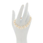 Chanel Graduated Pearl Crystal CC Bracelet Gold