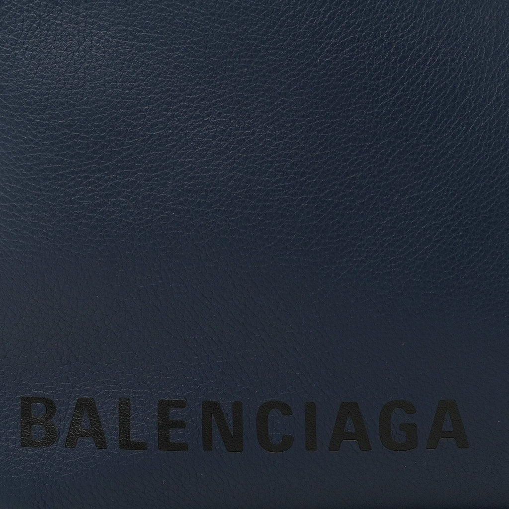 Balenciaga Calfskin Triangle Pouch M Bleu Canopee
