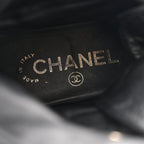 Chanel Suede Quilted Lace Up Combat Boots 38.5 Black