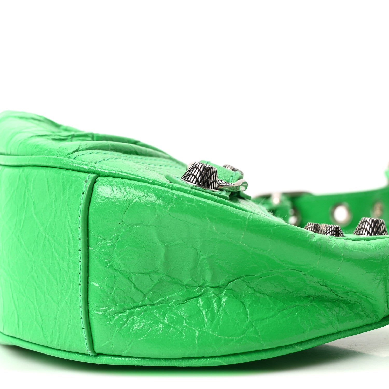 Balenciaga Agneau Arena Le Cagole Shoulder Bag XS Vivid Green