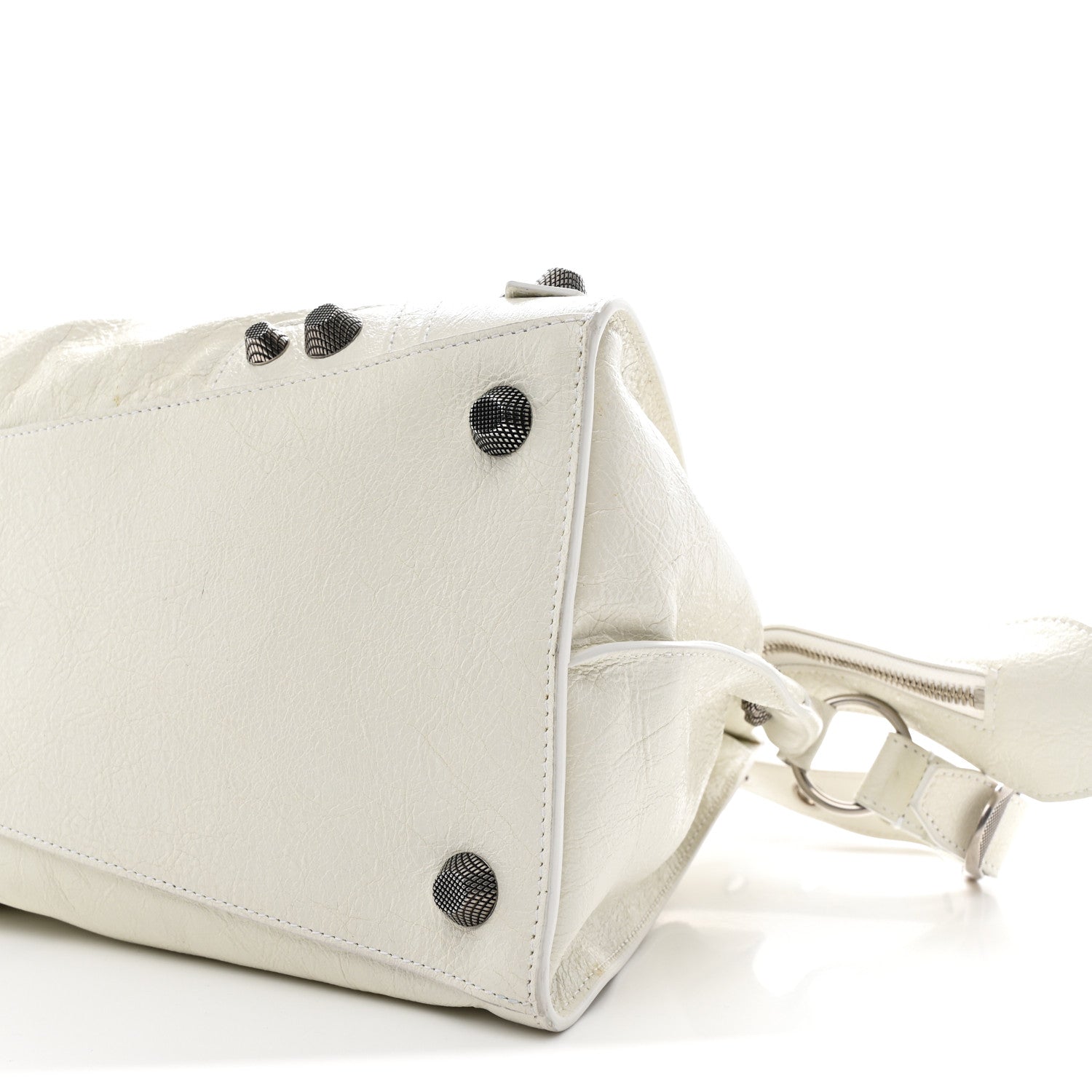 Balenciaga Agneau Arena Neo Cagole City Handbag Optic White