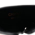Chanel Stretch Lambskin Cap Toe CC Short Boots 35 Black