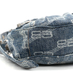 Balenciaga Denim BB Monogram Le Cagole Shoulder Bag XS Blue