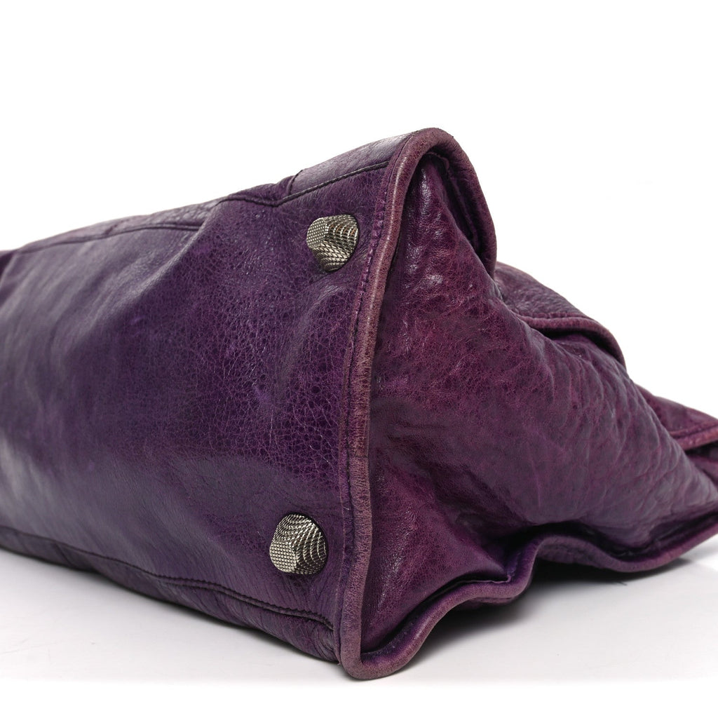 Balenciaga Agneau Giant 21 Silver Hardware Work Raisin