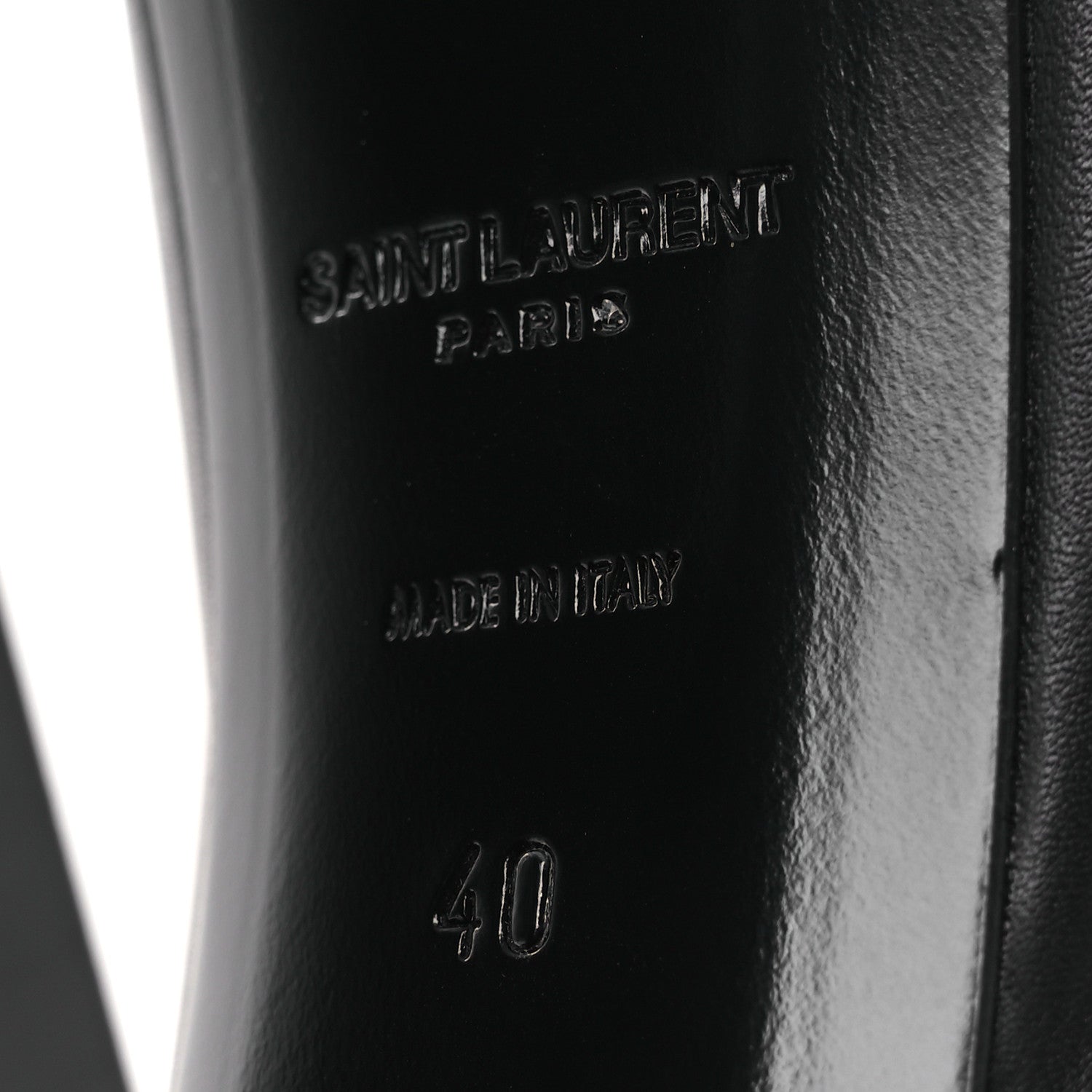 Saint Laurent Calfskin Mina Lace Up Platform Boots 40 Black