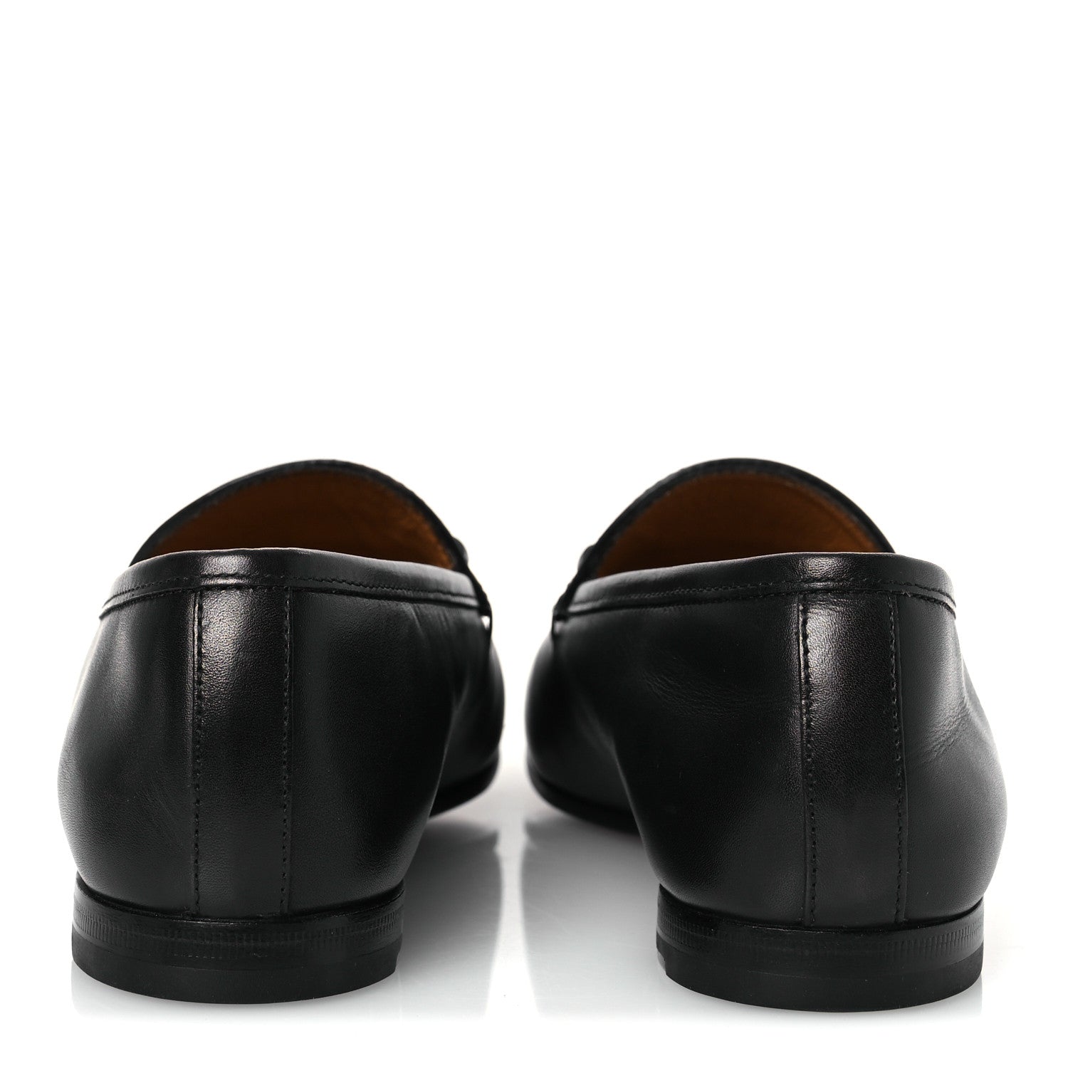Gucci Calfskin Womens Jordaan Loafers 35.5 Black