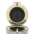 Chanel Metal Resin Lambskin Crystal Lipstick Case Long Necklace On Chain Silver Black Gold