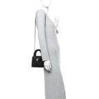 Chanel Shiny Aged Calfskin Quilted Nano Kelly Shopper Black