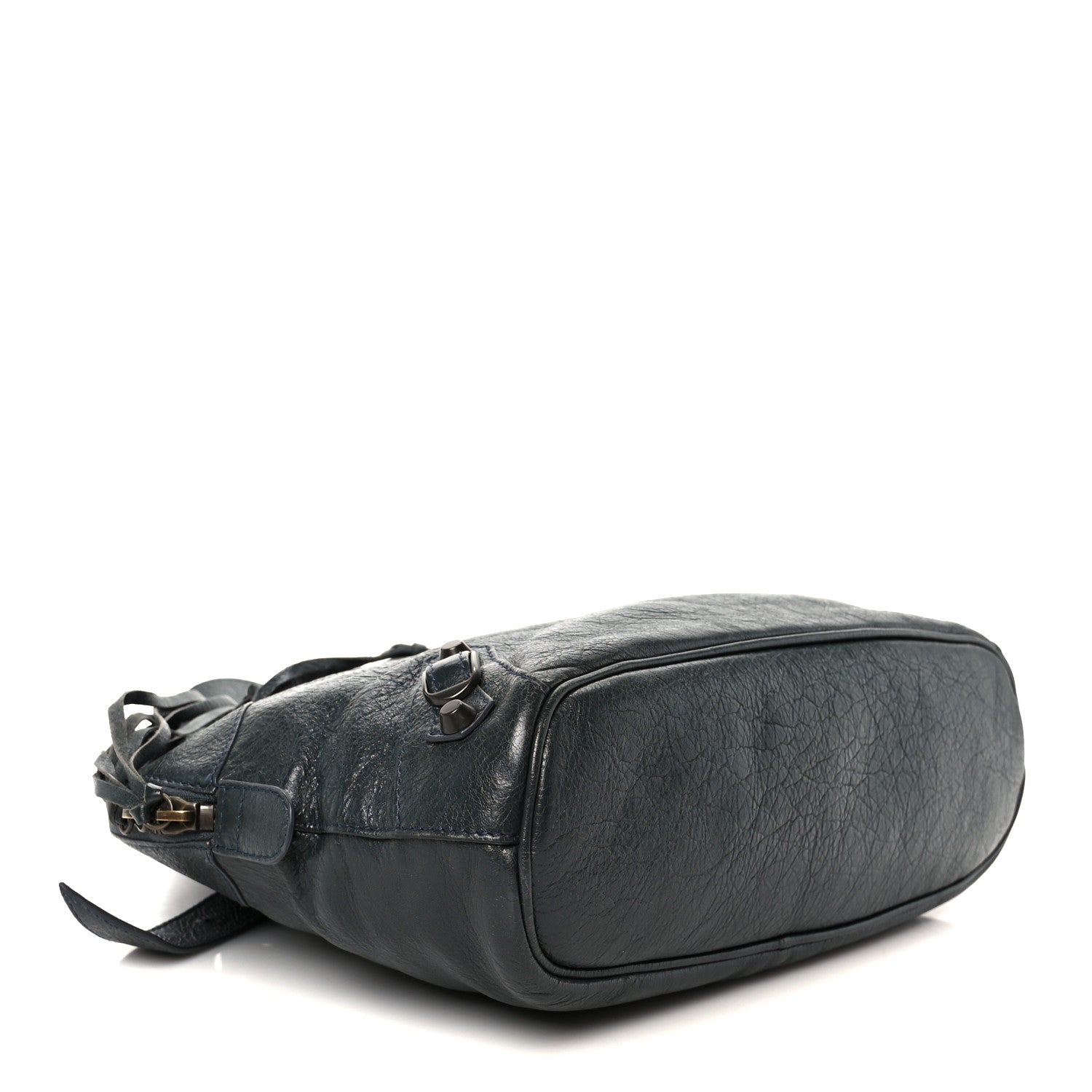 Balenciaga Agneau Classic Hardware Bowling Bag Anthracite