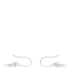 Gucci Sterling Silver Trademark Heart Drop Earrings