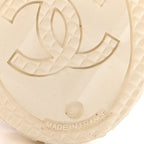 Chanel Caoutchouk CC High Boots 38 Beige White
