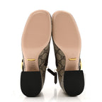 Gucci GG Supreme Monogram Malaga Kid Blondie 55mm Ankle Boots 35 Beige Ebony New Acero