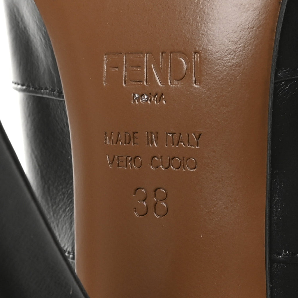 Fendi Vitello Lucido Stretch Fabric Striped Rockoko Thigh High 105mm Sock Boots 38 Black