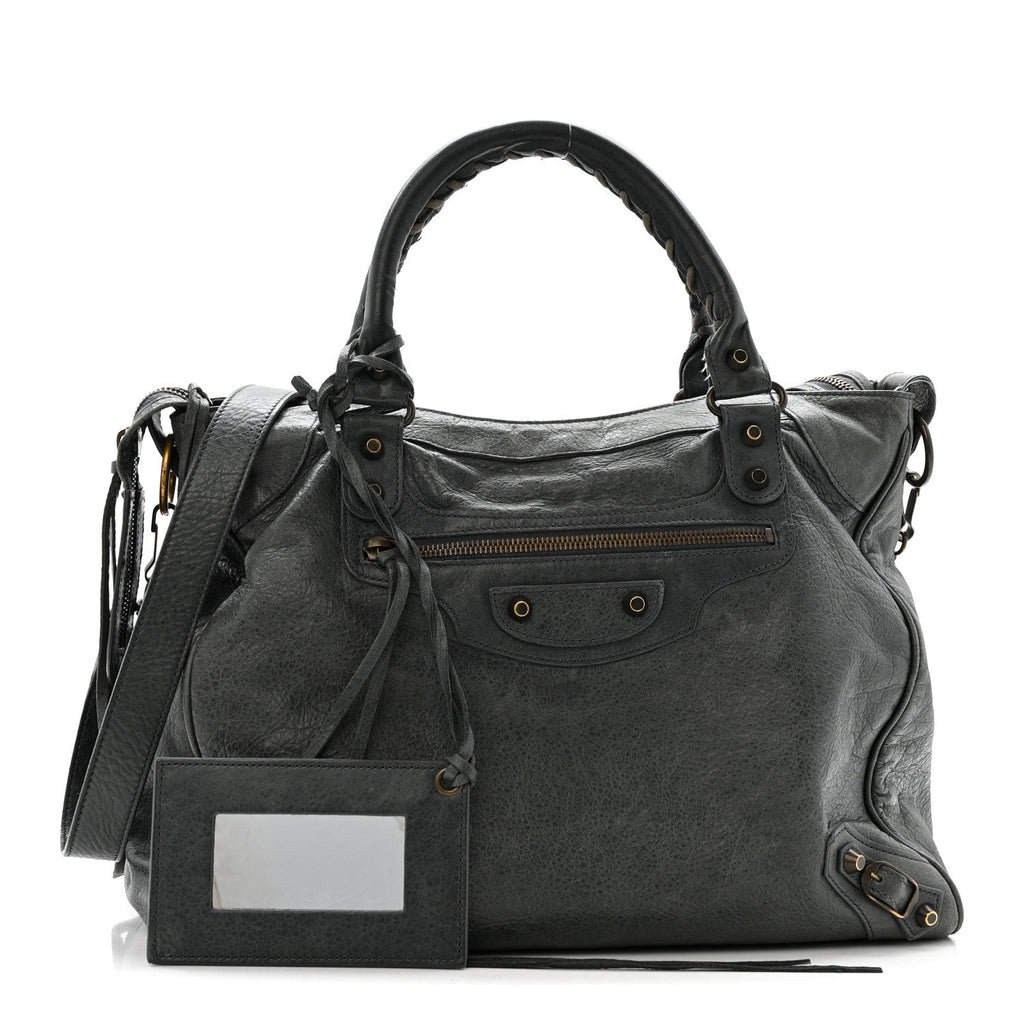 Balenciaga Agneau Classic Hardware Velo Anthracite
