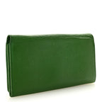 Balenciaga Agneau Classic Hardware Money Wallet Vert Poker