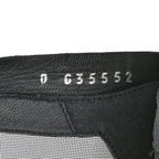 Chanel Mesh Suede Cap Toe Embellished Short Boots 35.5 Black