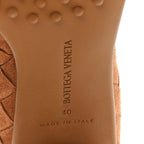 Bottega Veneta Suede Intrecciato Atomic Mid Heel Ankle 40 Caramel