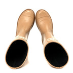 Chanel Caoutchouk CC High Boots 37 Beige