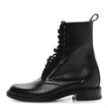 Saint Laurent Stalker Lambskin Mens Army 20 Lace Up Boots 40 Black
