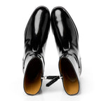 Gucci Brushed Calfskin Michelangelo Slim Horsebit Ankle Boots 36 Black