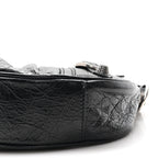 Balenciaga Agneau Arena Le Cagole Chain Shoulder Bag XS Black