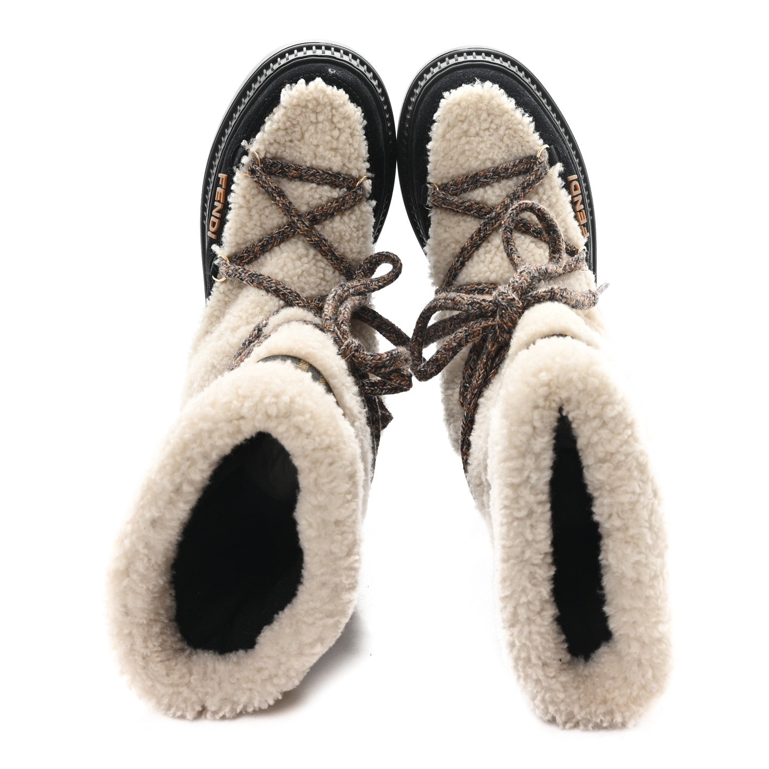 Fendi Sheepskin Suede Apres Chic Boots 38 Black