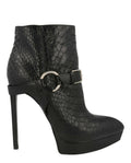 Saint Laurent Womens Janis Python Ankle Boots