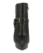 Saint Laurent Womens Janis Python Ankle Boots
